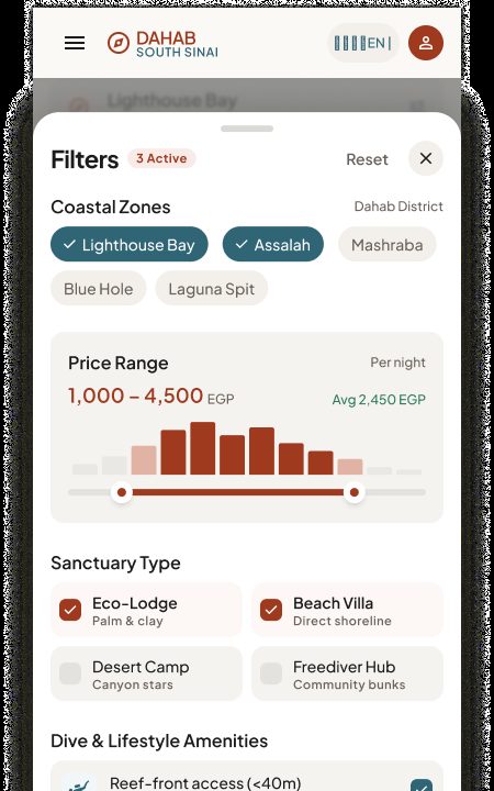 Filter Panel Open – Mobile Web