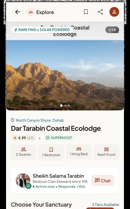 Dar Tarabin Coastal Ecolodge – Mobile Web