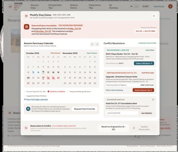 Sold-Out Collision Error – Desktop