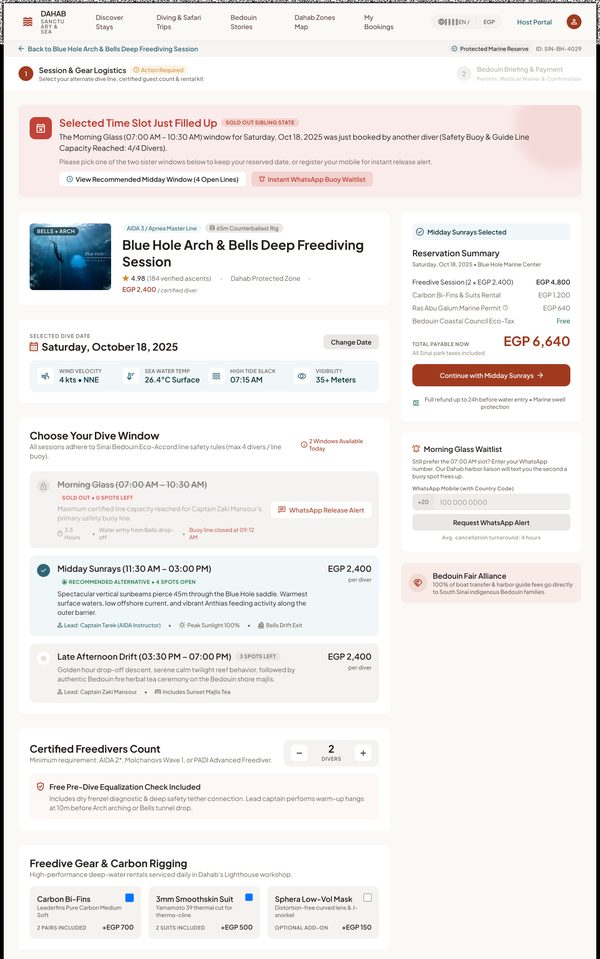 Sold-Out Slot – Desktop